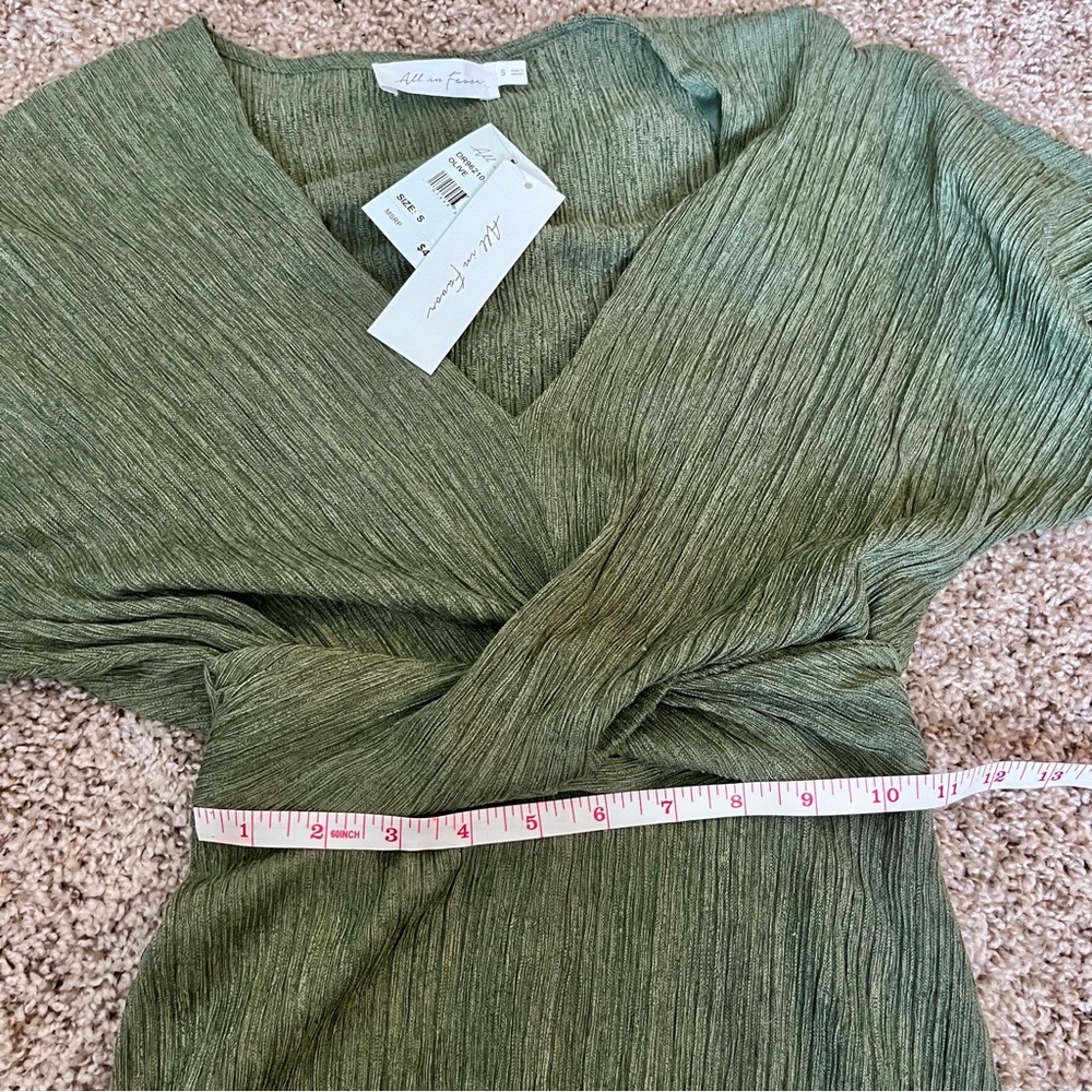 Nordstrom Olive V-Neck Dress - Picture 5 of 6